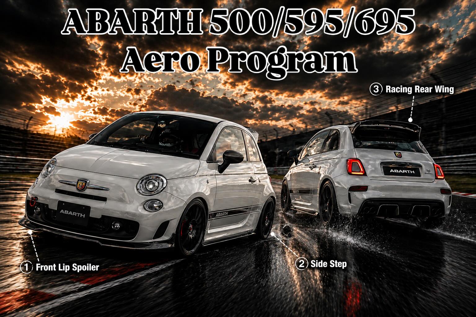 ABARTH 500/595/695
Aero Program 

❶ Front Lip Spoiler
❷ Side Step
❸ Racing Rear Wing

#abarth #abarth500 #abarth595 #abarth695 #aero