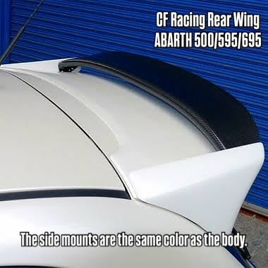 人気アイテムのRacing Rear Wingです。サイドマウントをボディ同色にしてツートンカラーにしてあります。適応車種は ABARTH 500/595/695 となります。

This is a popular Racing Rear Wing. The side mounts are the same color as the body, creating a two-tone look. Compatible with ABARTH 500/595/695.

#abarth #abarth500 #abarth595 #abarth595competizione #abarth695 #carbón #carbonfiber #rearwing #racing